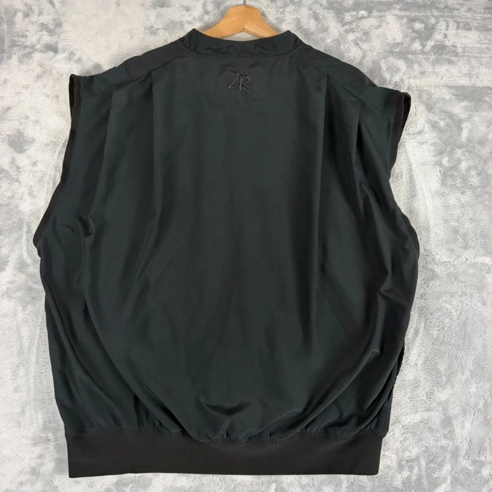 Vtg Zero Restriction Golf Vest Dayton CC Logo Mens Large Quarter Snap USA
